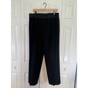 Christian‎ Dior Homme Tuxedo Pants 48EU/32US Black Satin Stripe Suspender